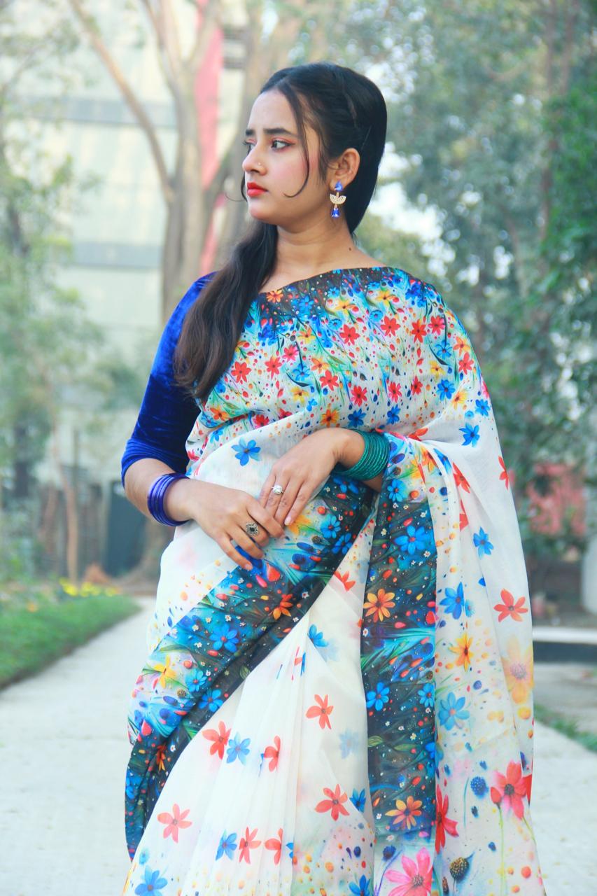 Half Silk Sharee ছবি 3