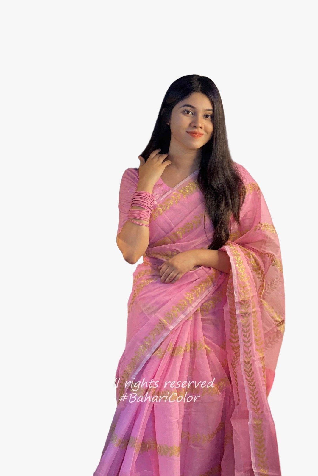 Block Print Sharee with Blouse Piece ছবি 6