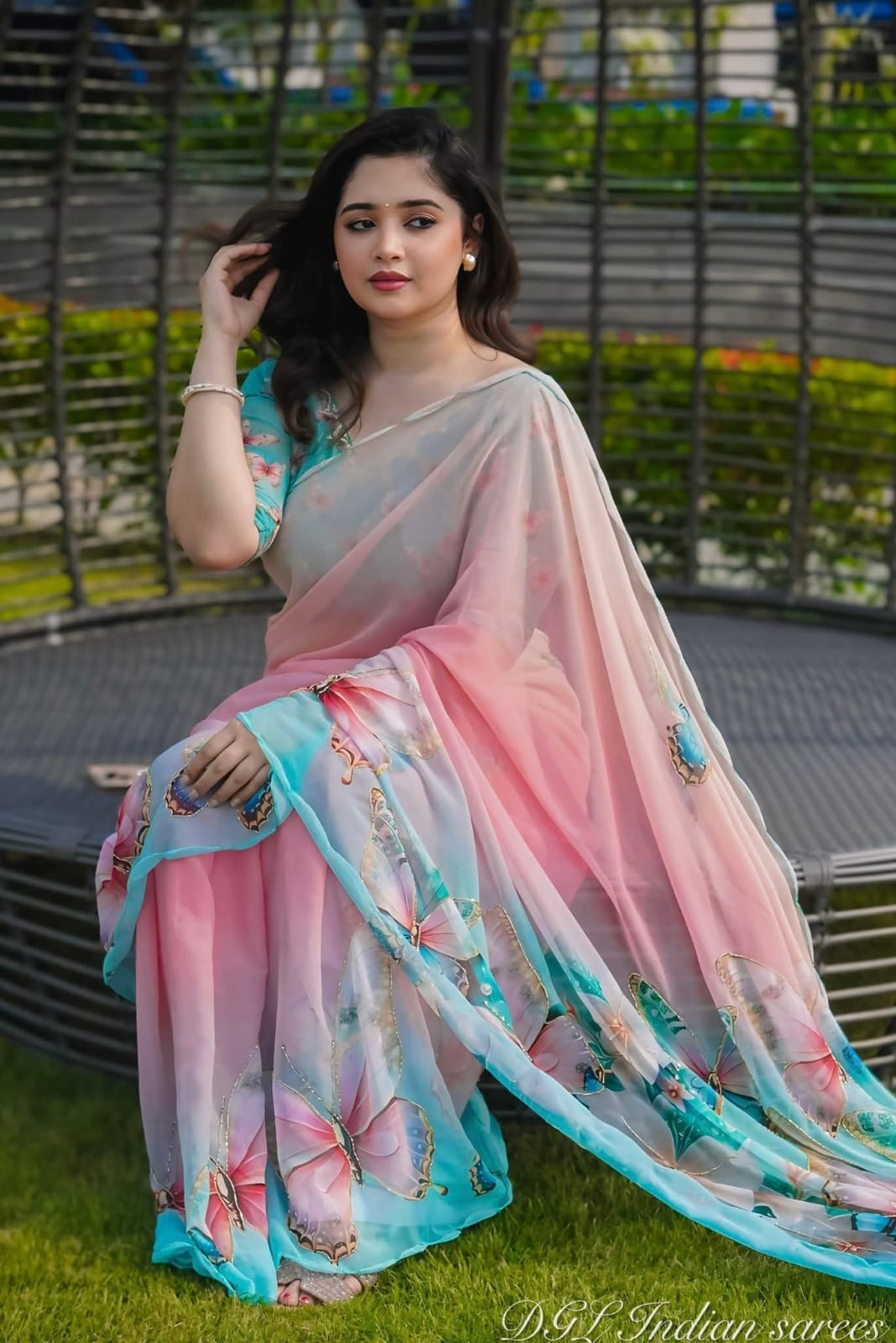 Digital Print sharee with blause pcs ছবি 3