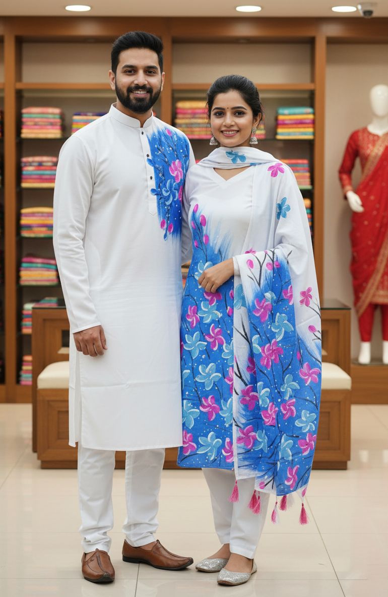 Block Print Three Piece ছবি 12