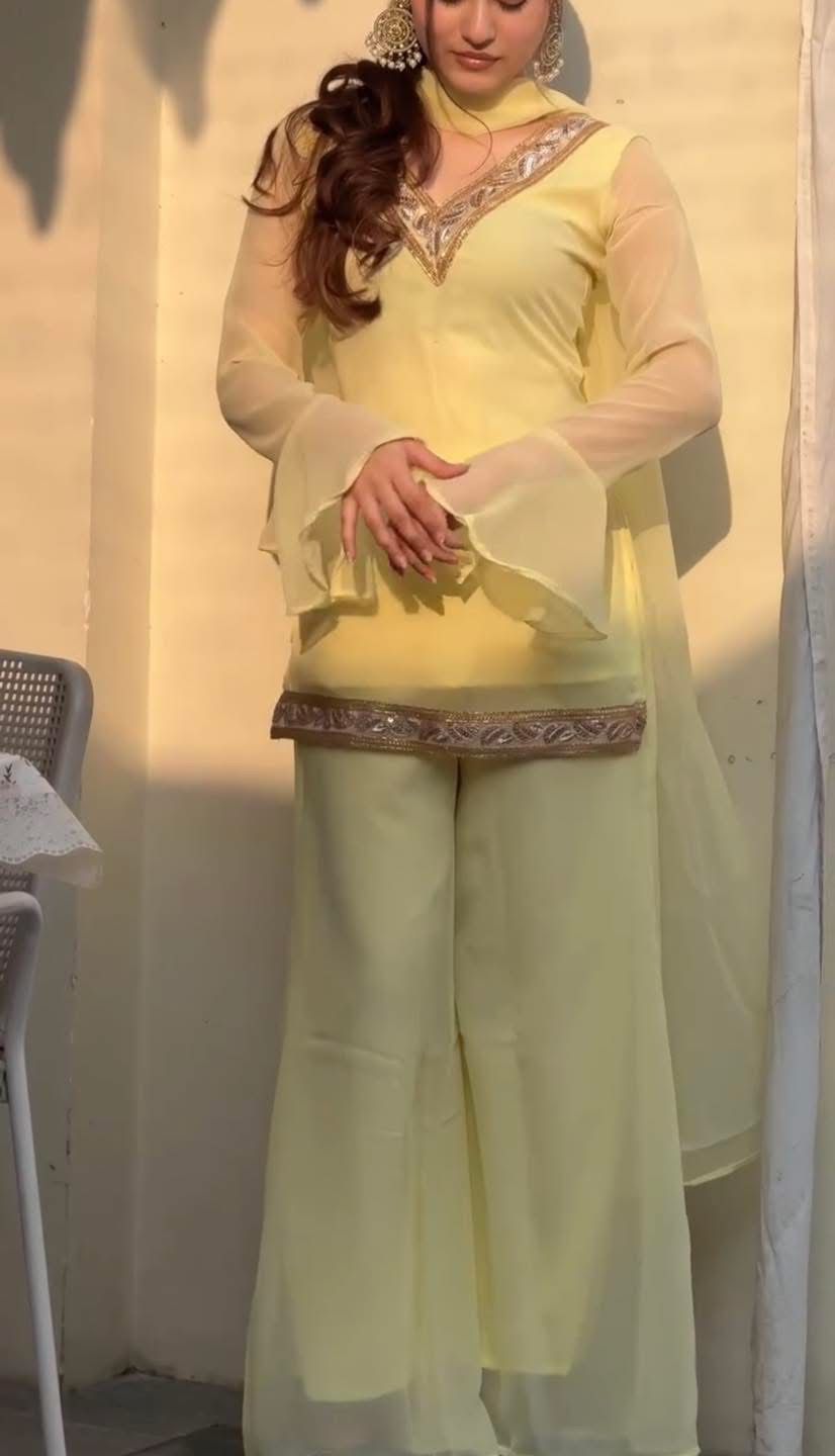 Georgette Sequence Three Piece