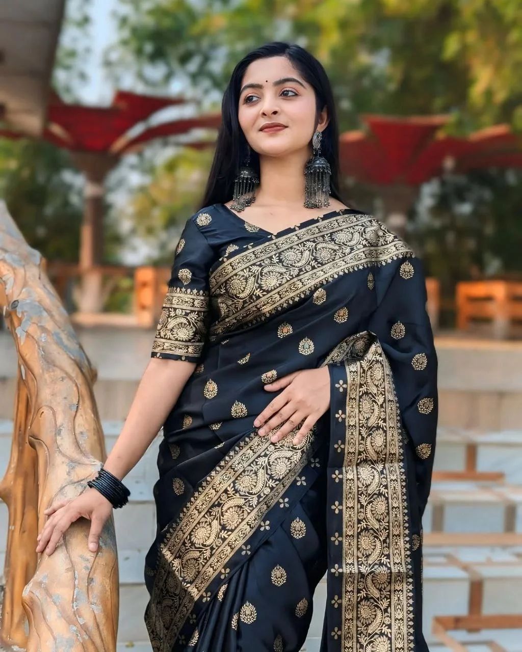 Japani Silk Skin Print Sharee with Blouse Piece ছবি 2
