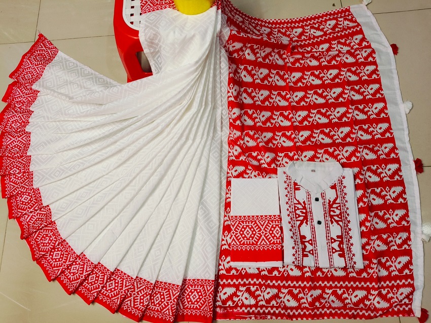 Sharee Panjabi Couple with Blouse Piece ছবি 5