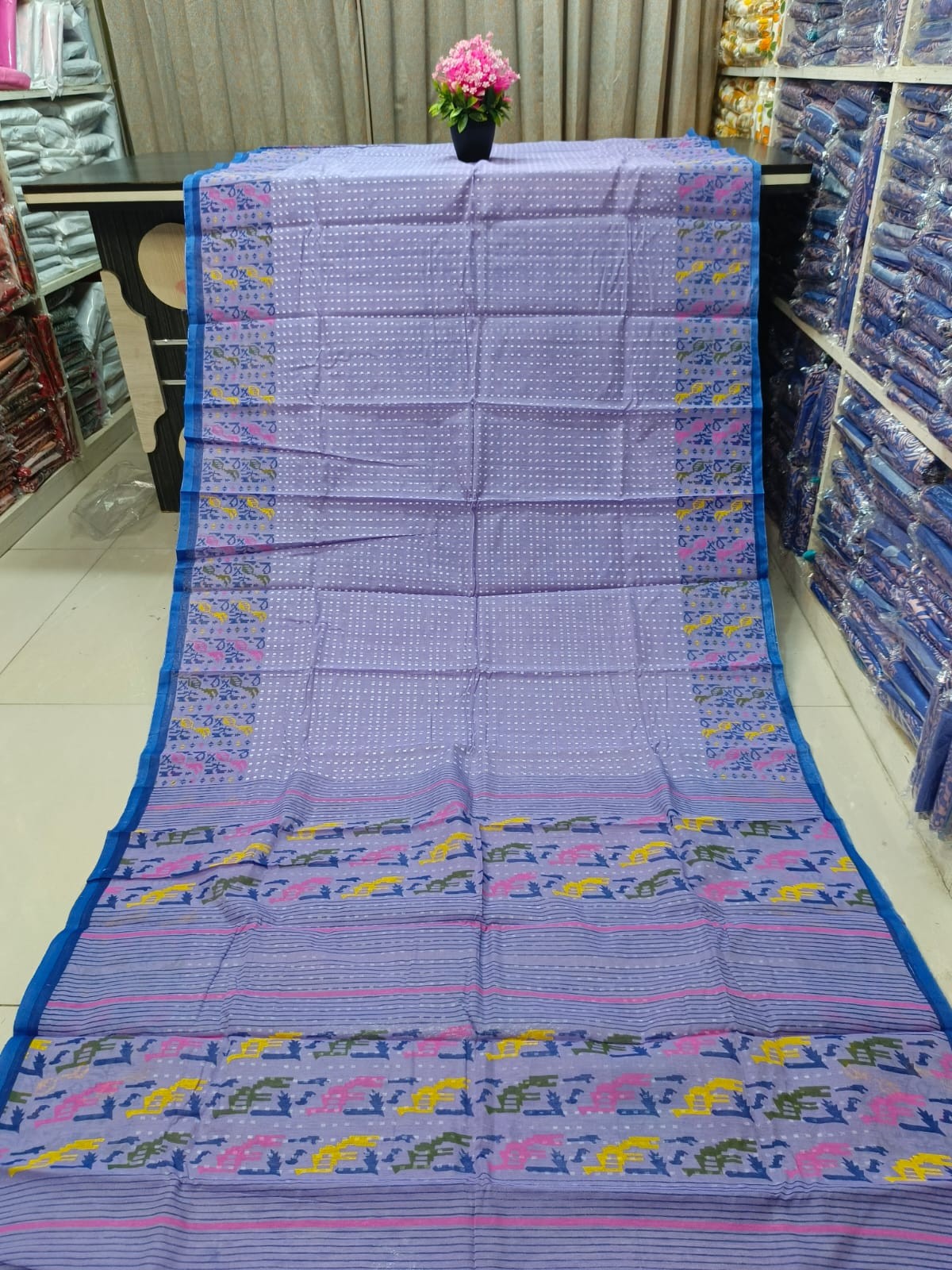 Half Silk Skin Print Sharee ছবি 6