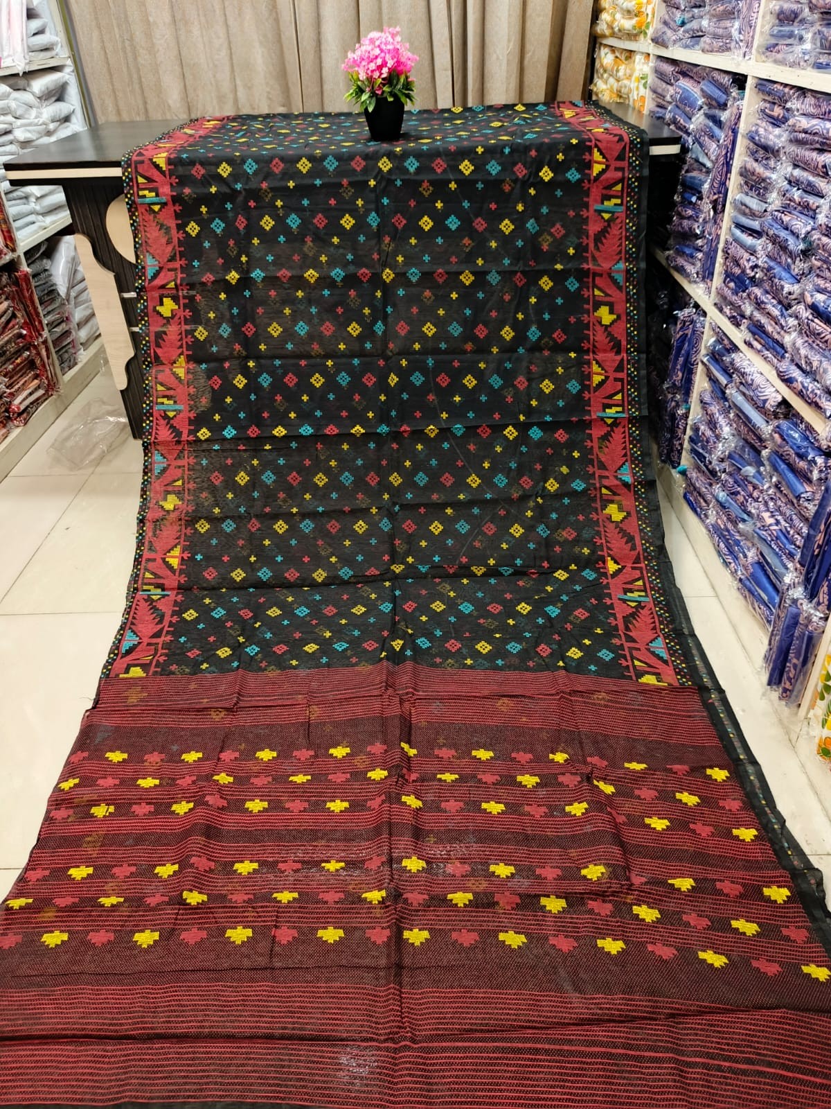 Half Silk Skin Print Sharee ছবি 15
