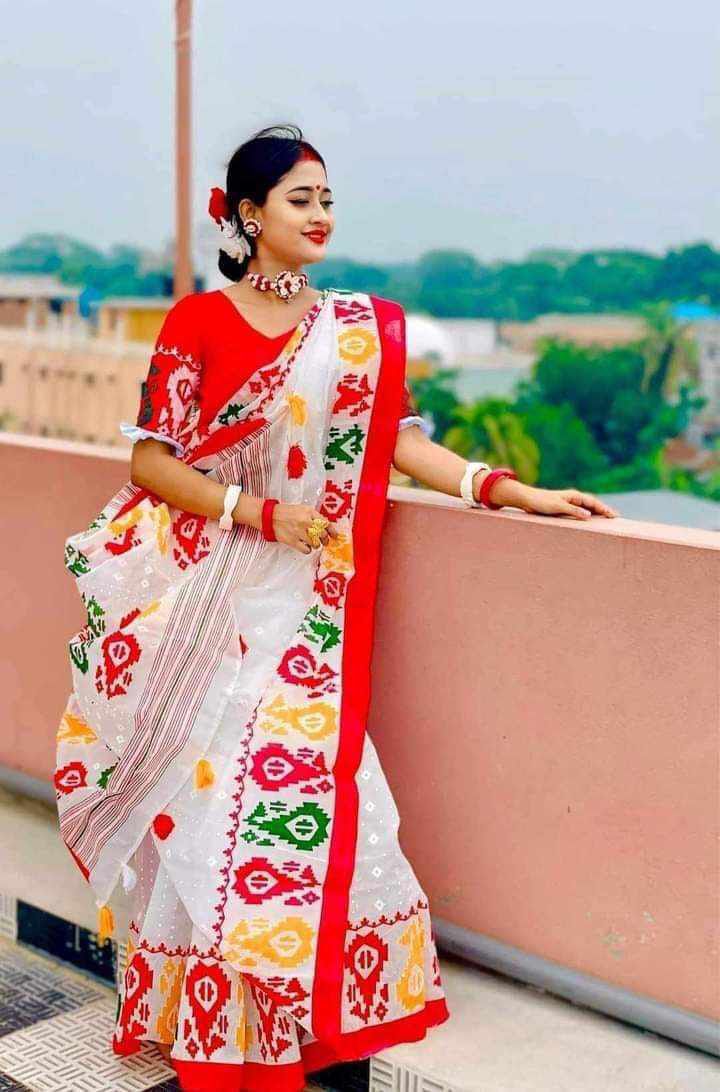 হাফ সিল্ক স্কিন প্রিন্ট শাড়ি