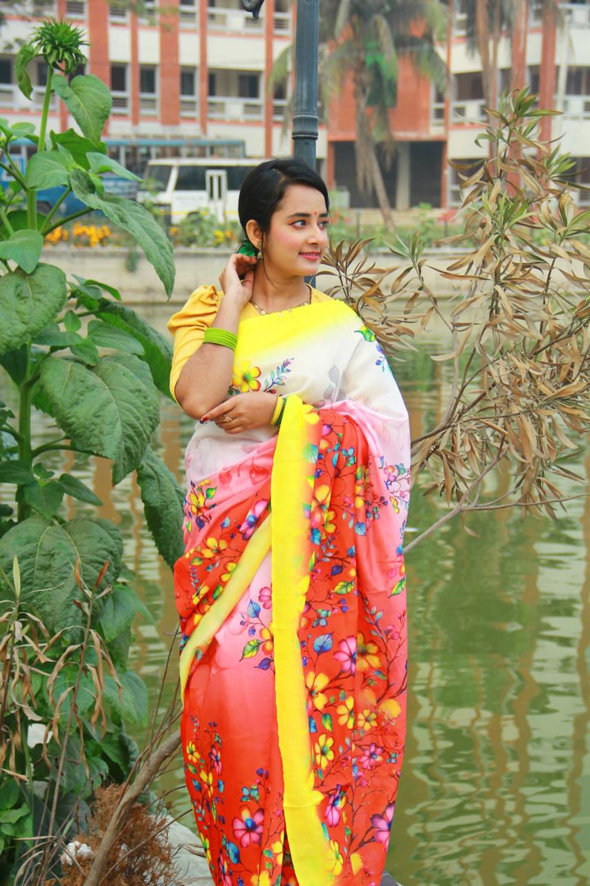 Half Silk Sharee ছবি 2