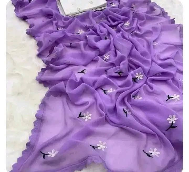 Georgette Sharee With Blouse Piece