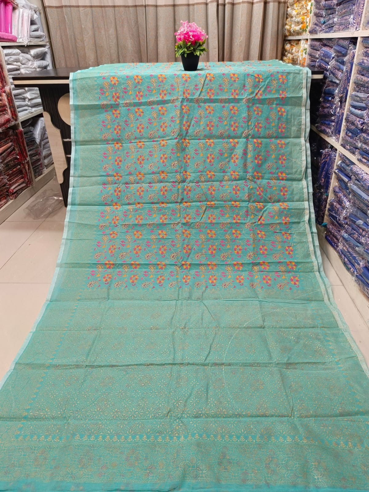 Half Silk Skin Print Sharee ছবি 4