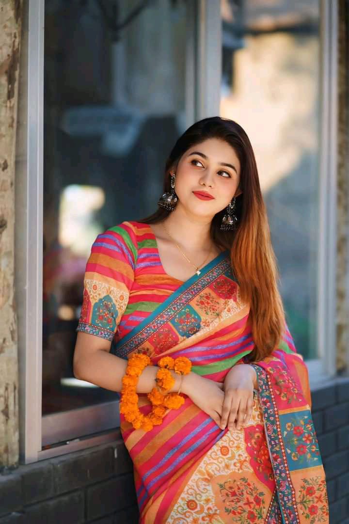 digital print sharee with blause pics ছবি 2