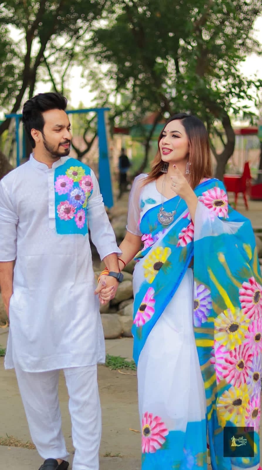 Hand Print Couple Dress
