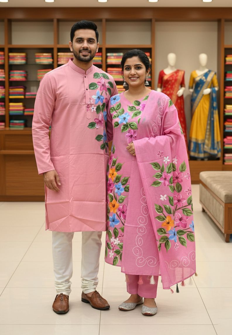 Block Print Three Piece ছবি 16