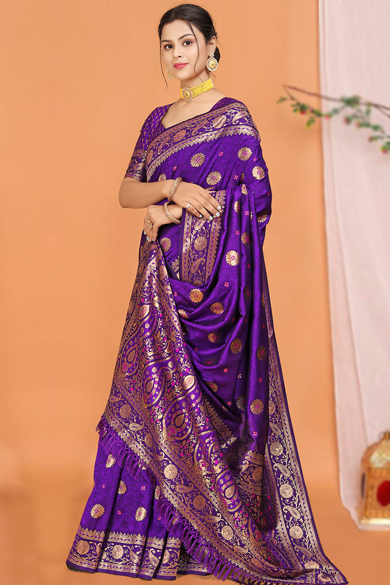 Japani Silk Sharee with Blouse Piece ছবি 14