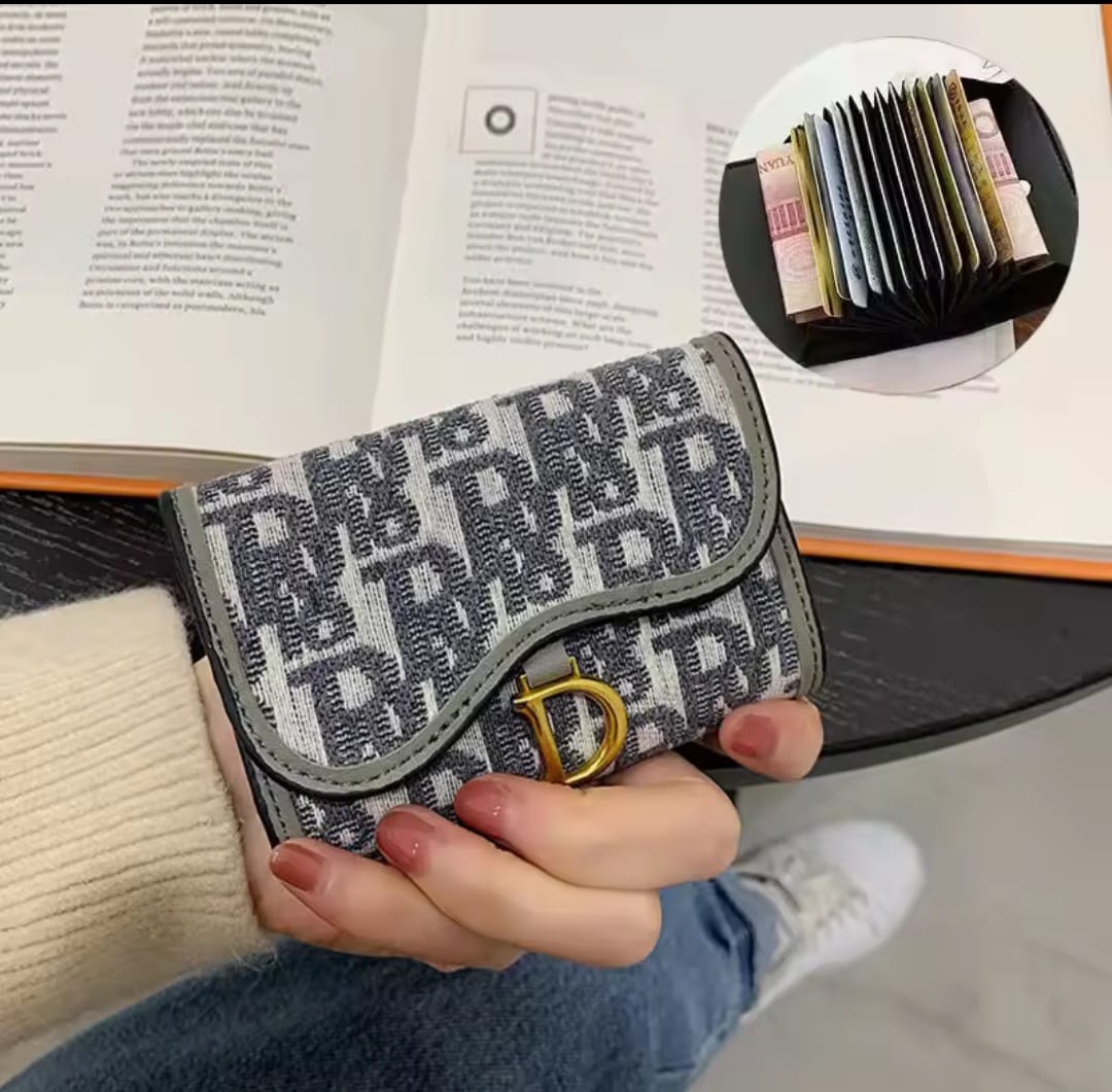 Short Wallet Women's Long Folding Women's Multi-Card-Slot Card Holder Wallet Coin Purse Fashion
