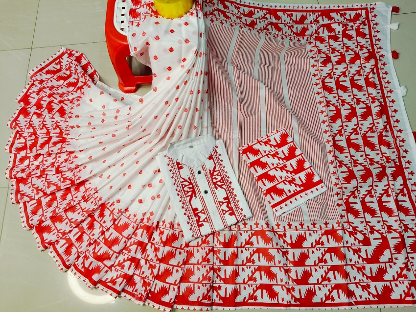Sharee Panjabi Couple with Blouse Piece ছবি 4