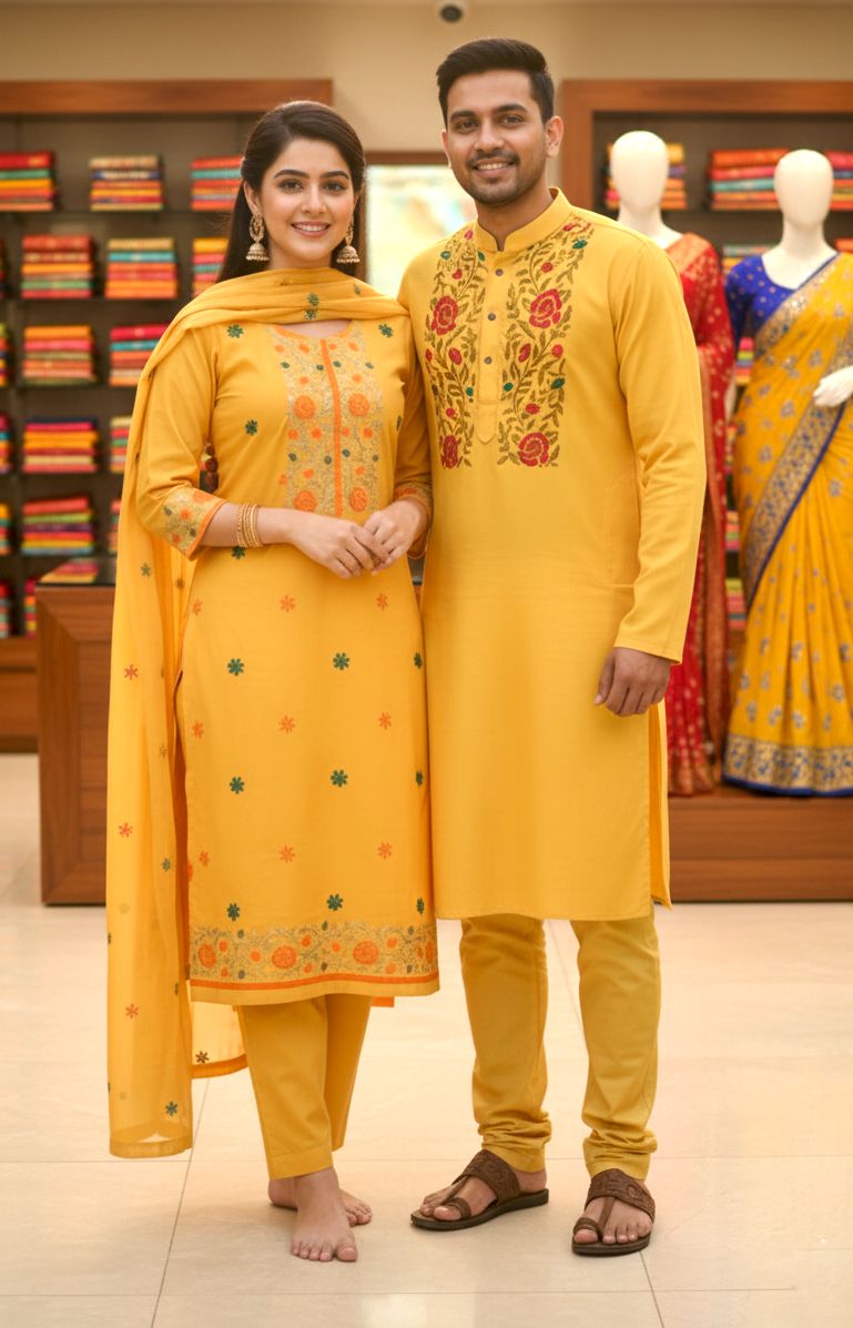 Block Print Three Piece ছবি 17