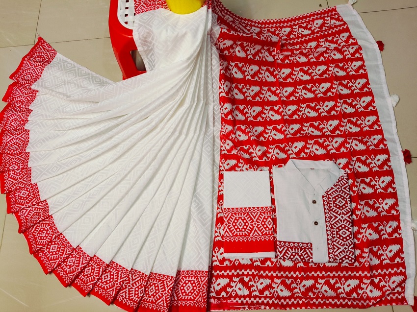 Sharee Panjabi Couple with Blouse Piece ছবি 10