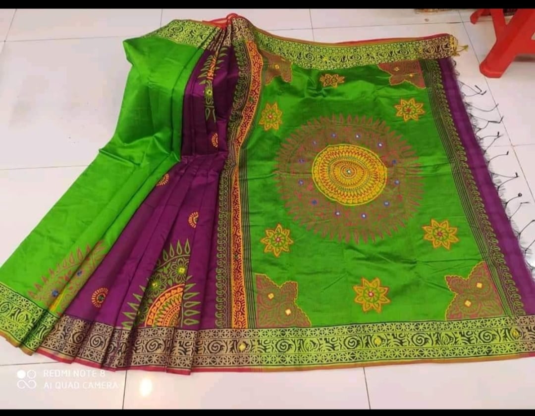 এমব্রয়ডাড়ী ধুপিয়ানসিল্ক শাড়ী ছবি 11