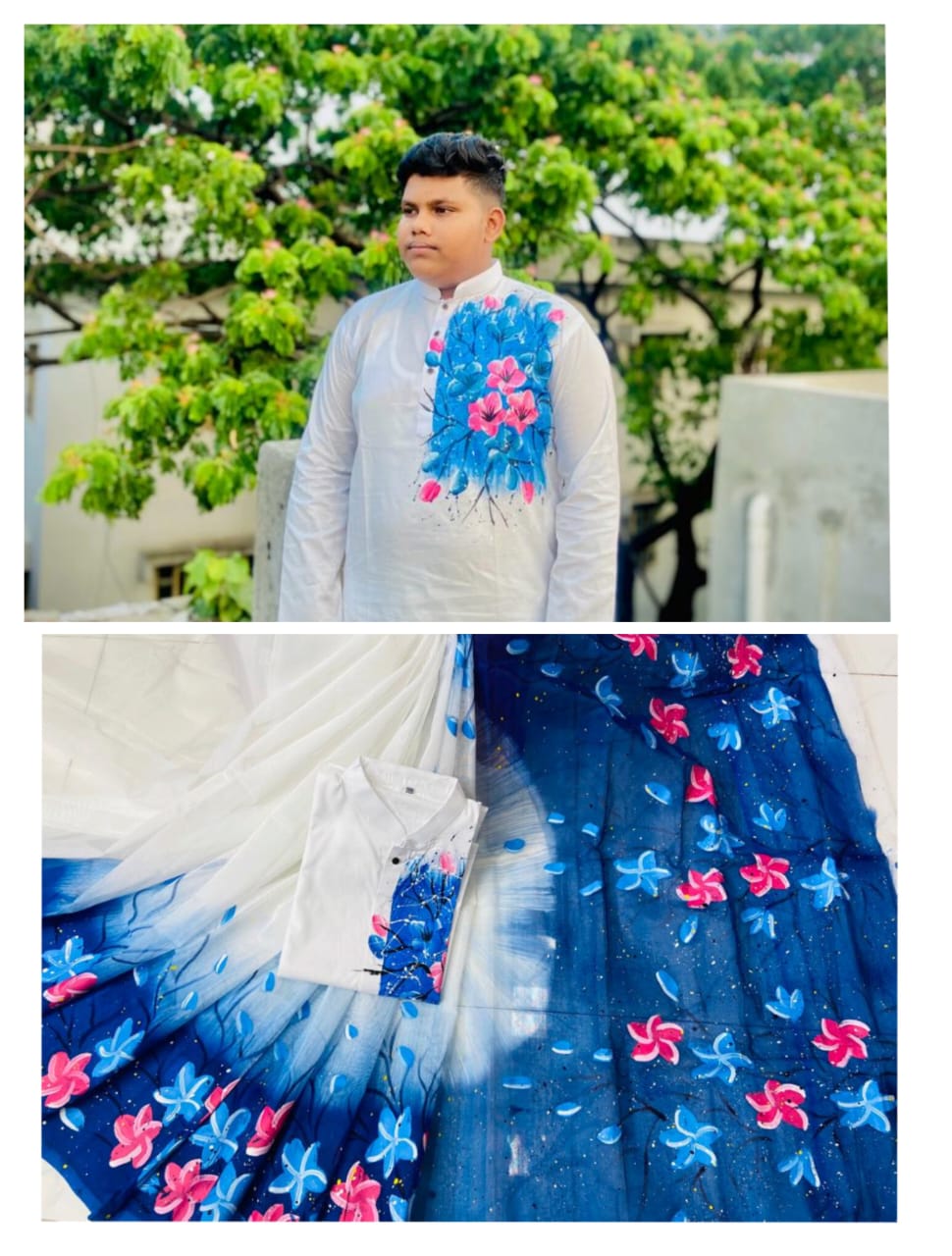 Hand Print Couple Dress
