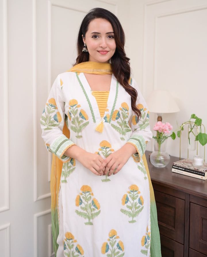 সুতি থ্রী-পিস