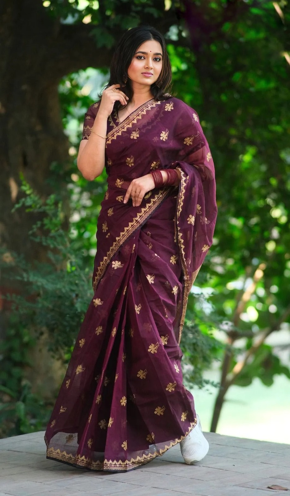 Afsan Print Sharee with Blouse Piece ছবি 19