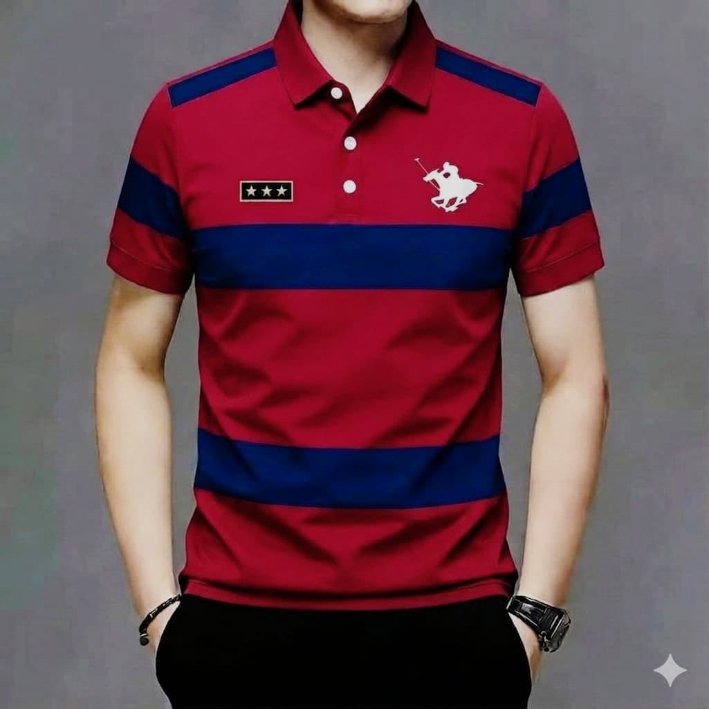 Striped Premium Polo Shirt ছবি 4
