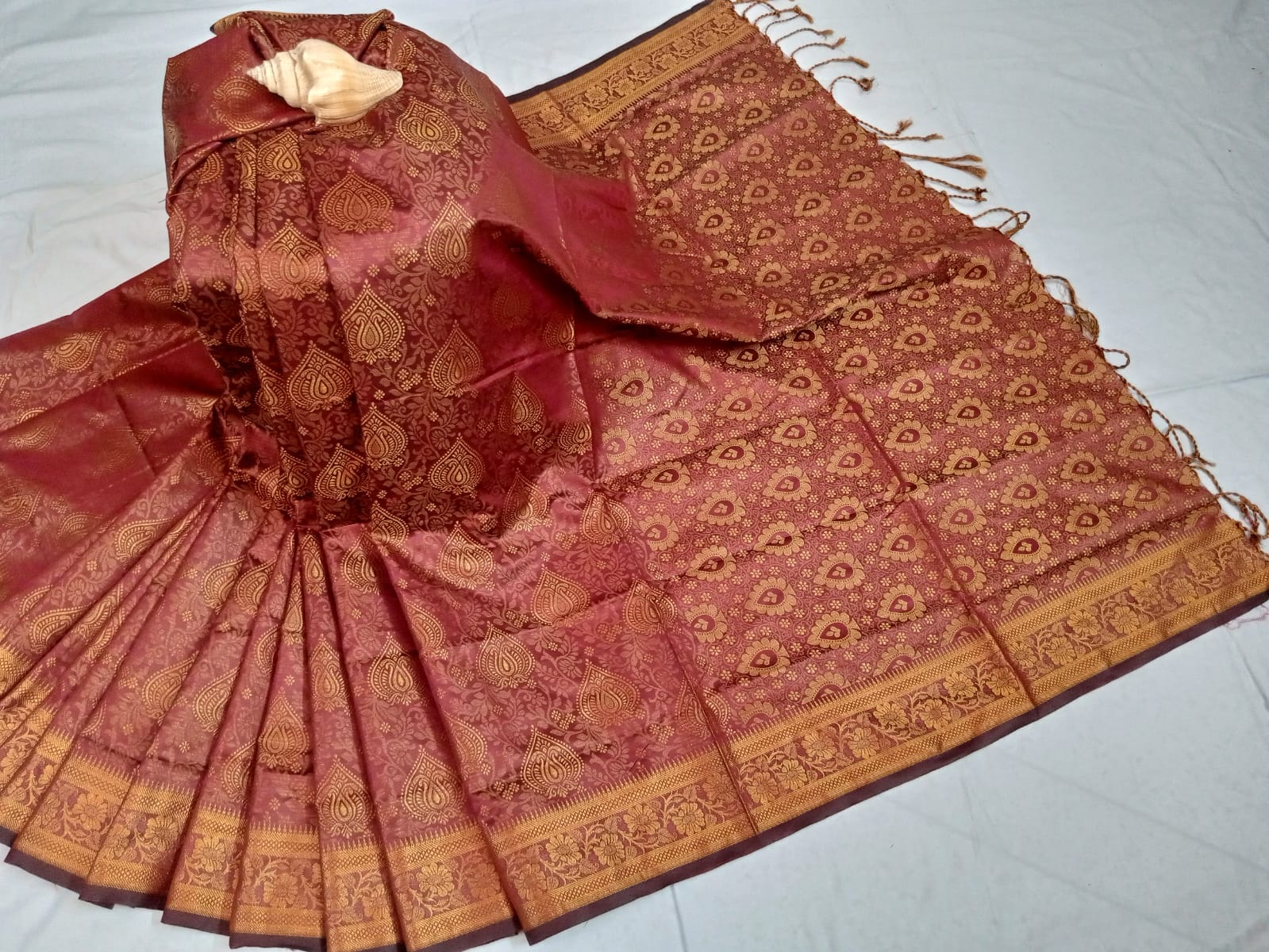 সিল্ক কাতান শাড়ি ছবি 6