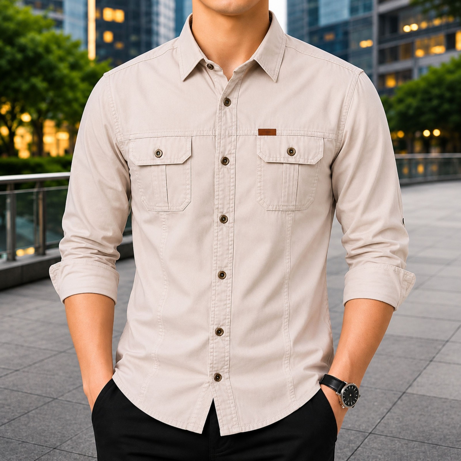 Stylish Full Sleeve Panel Shirt ছবি 4