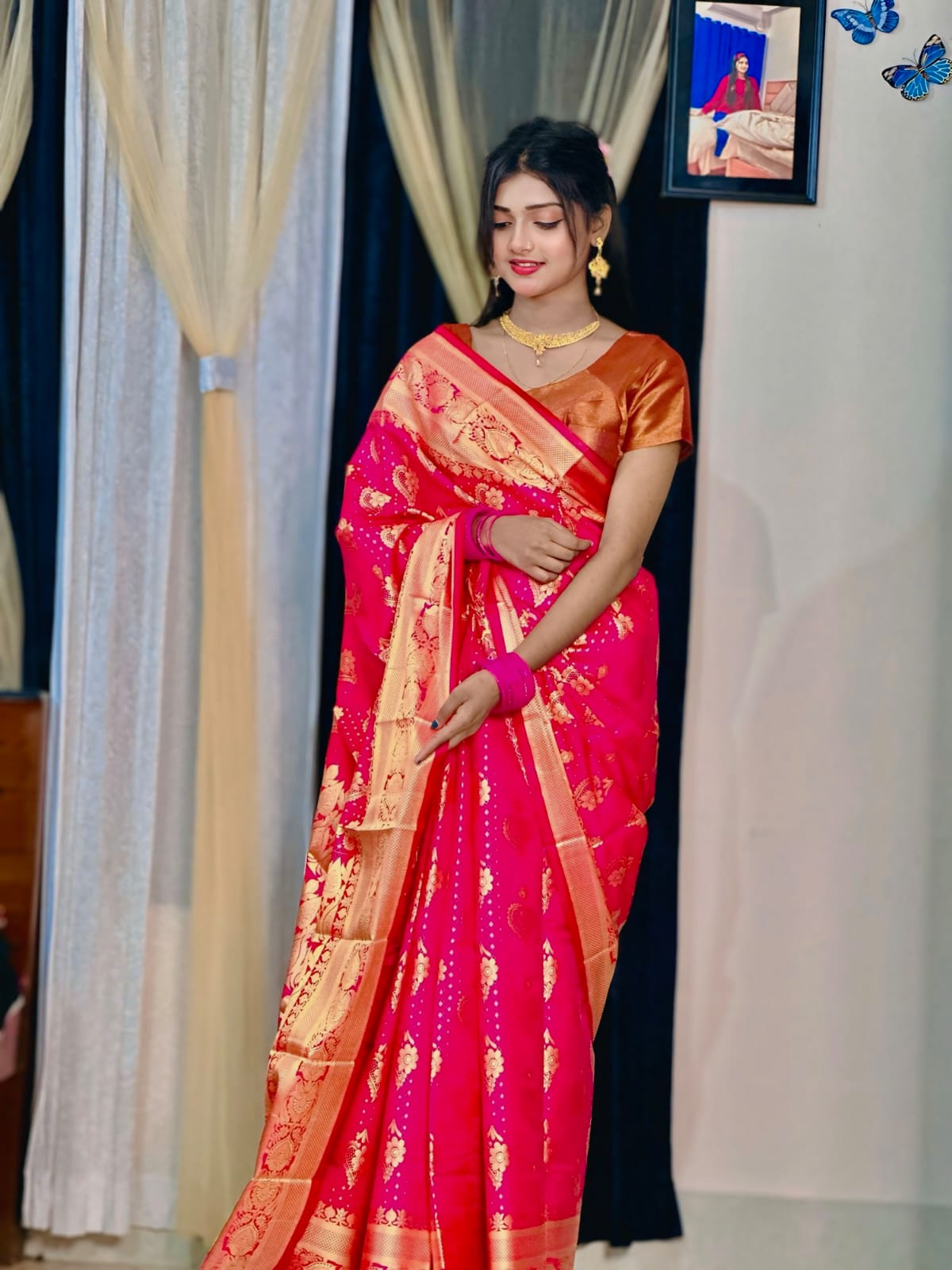Soft silk katan sharee ছবি 6