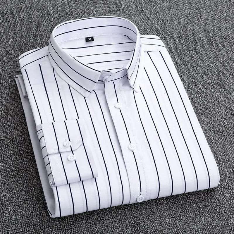 Men's Long Sleeve Stripe Print Shirt ছবি 5