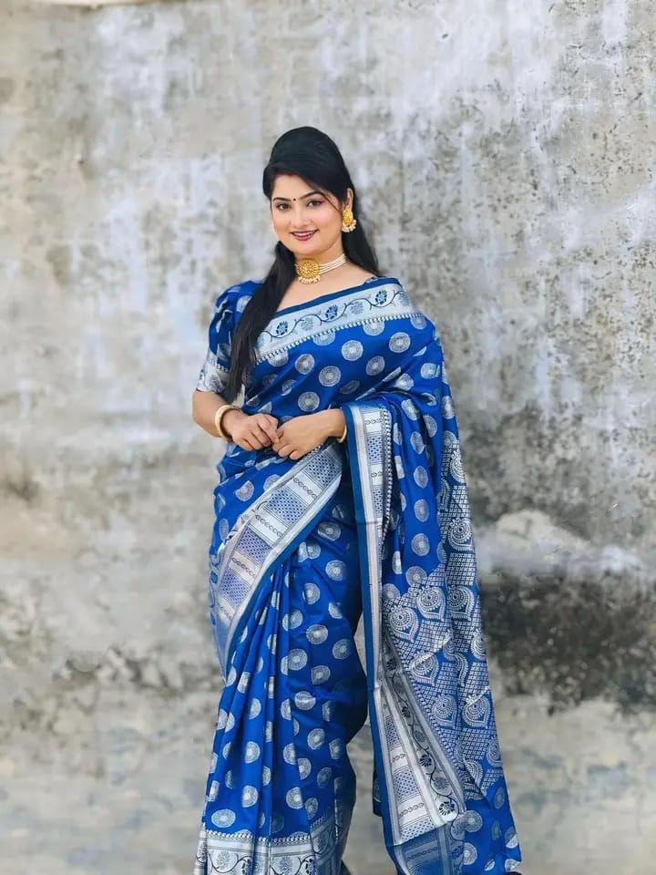 Indian soft katan sharee ছবি 3