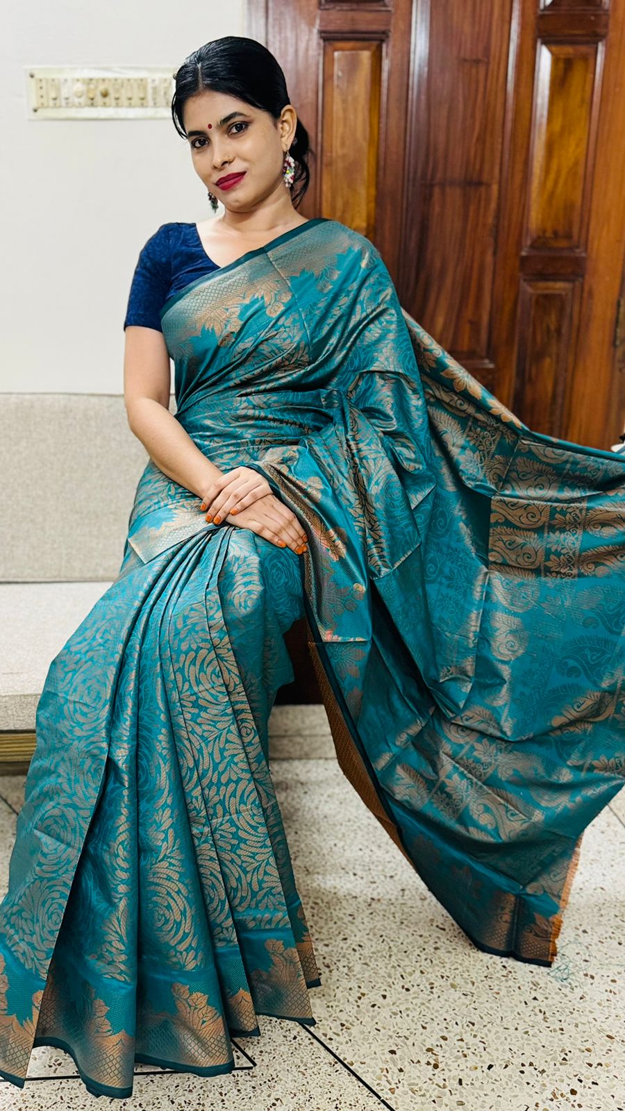 সিল্ক কাতান শাড়ি ছবি 10