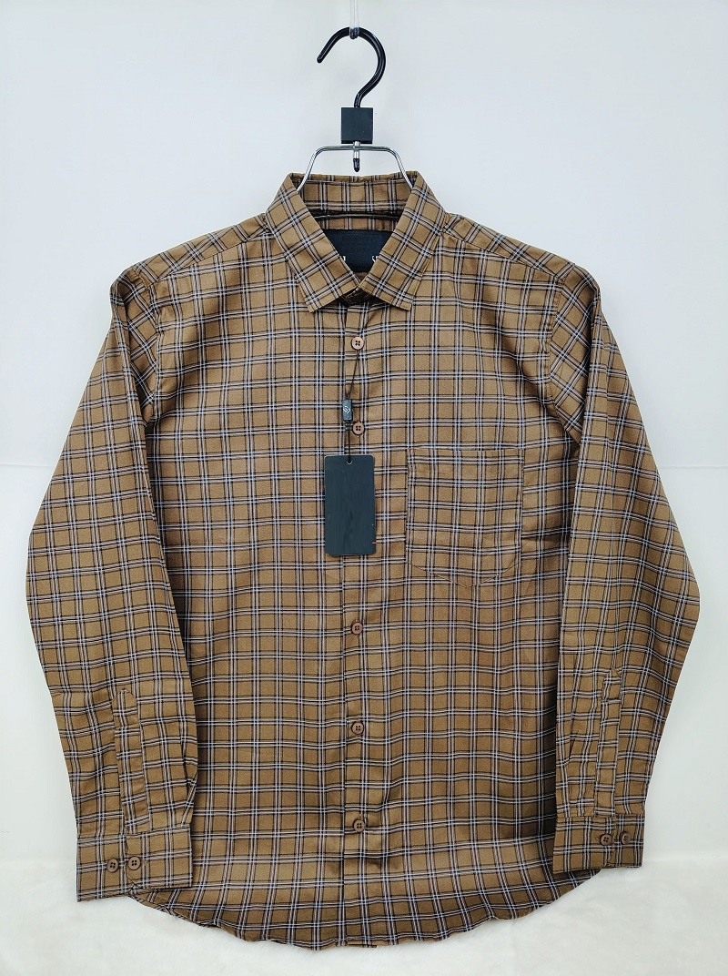 Pure Cotton full Sleeve Check & Print Shirt for Men's