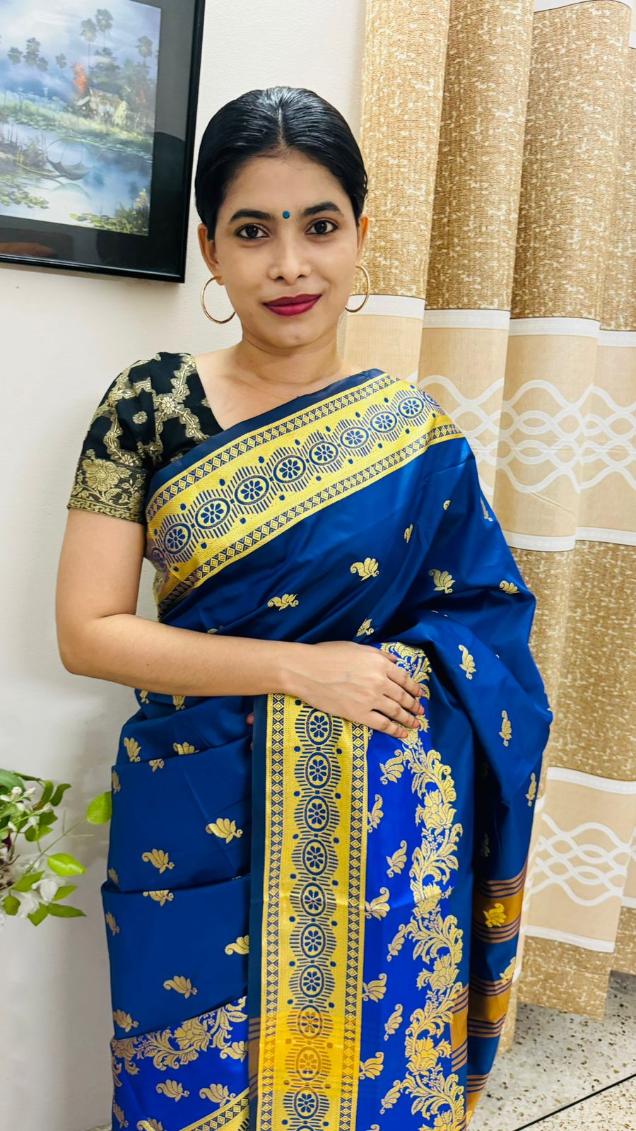 সিল্ক কাতান শাড়ি ছবি 5