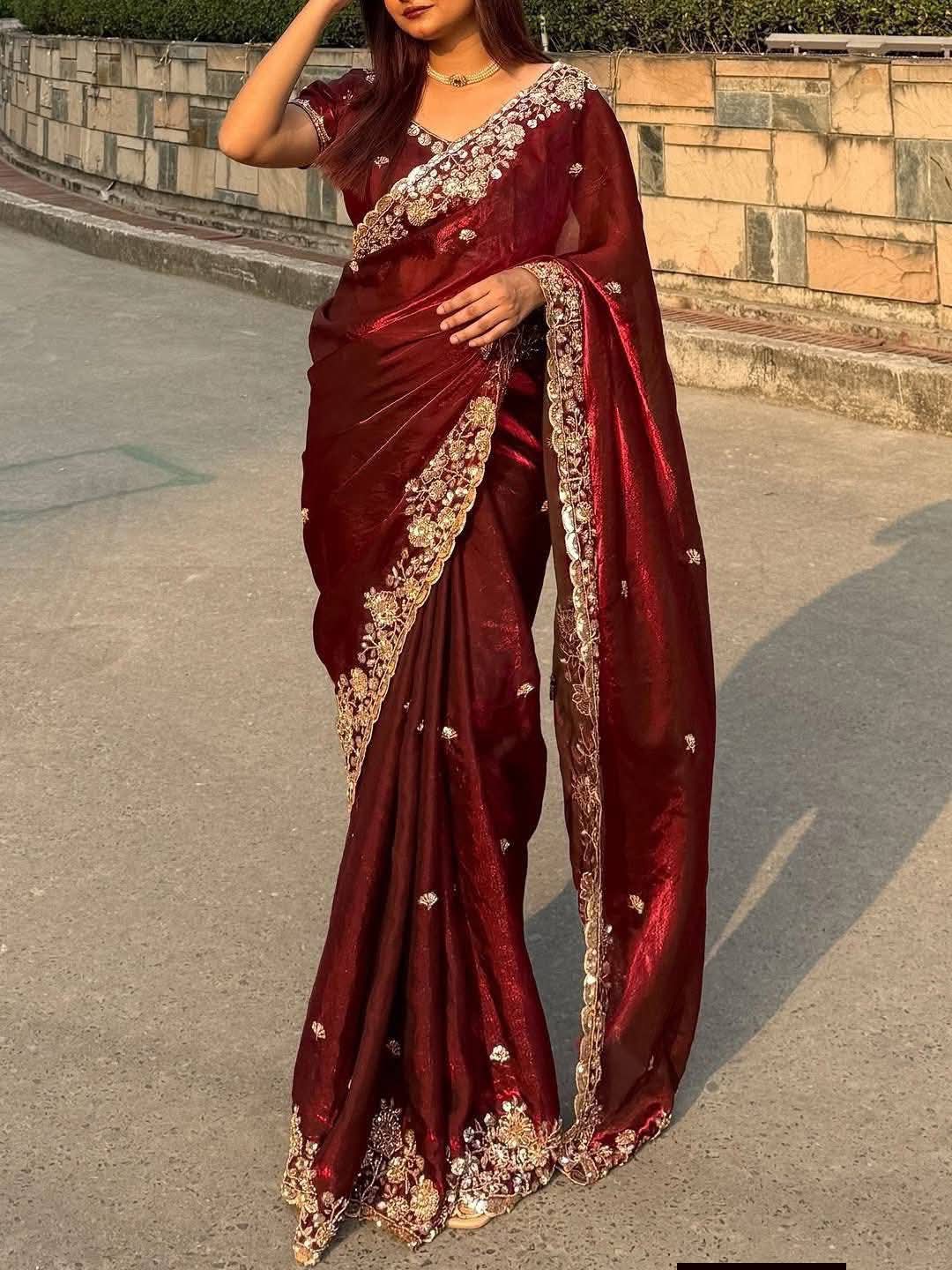Indian Fendi Silk Saree Collection