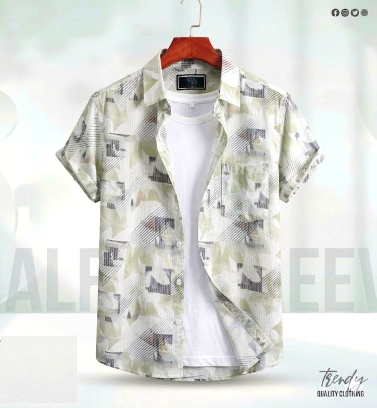 Digital Printed Premium Half Sleeve Shirt ছবি 2