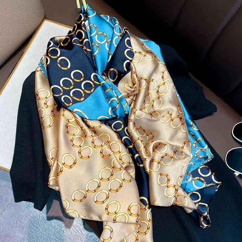 premium Luxury Satin Silk Scarf ছবি 4