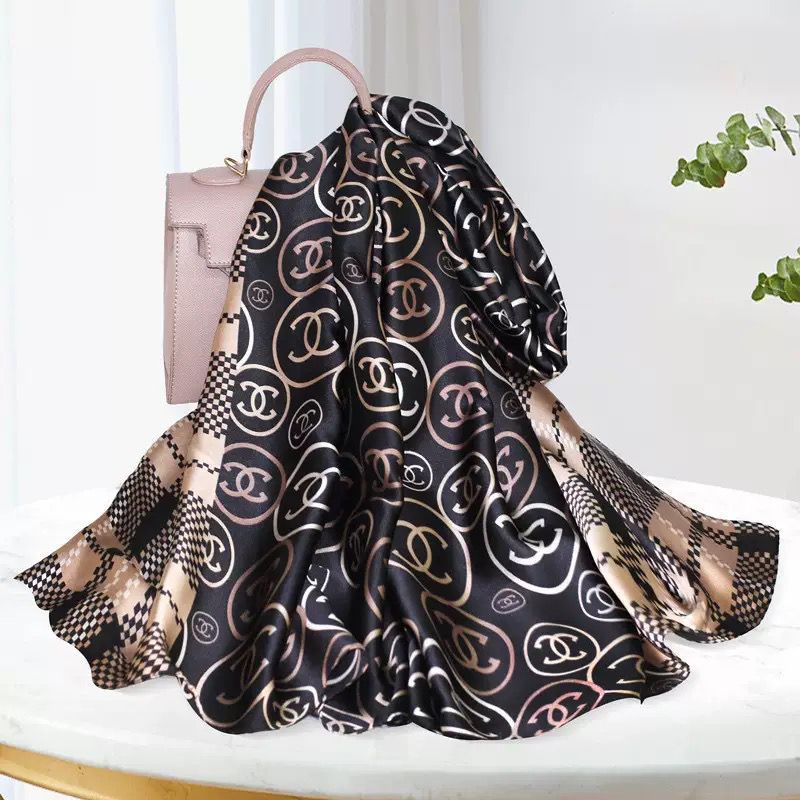 premium Luxury Satin Silk Scarf ছবি 16