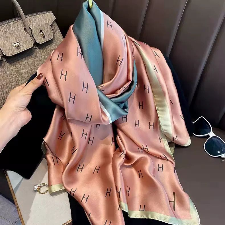 premium Luxury Satin Silk Scarf ছবি 6