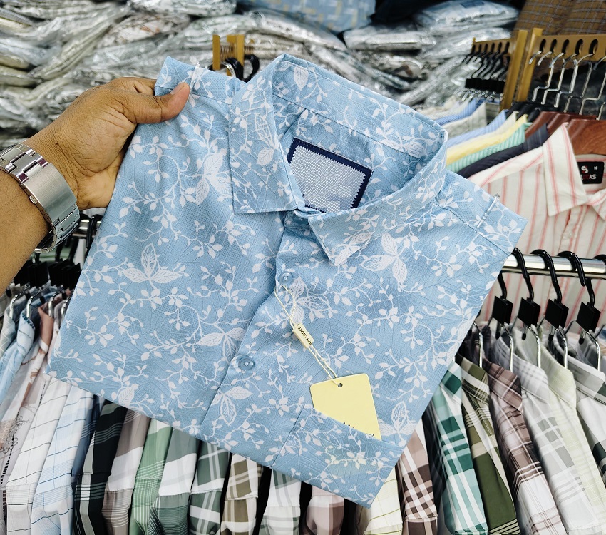 Pure Cotton Half Sleeve Print Shirt