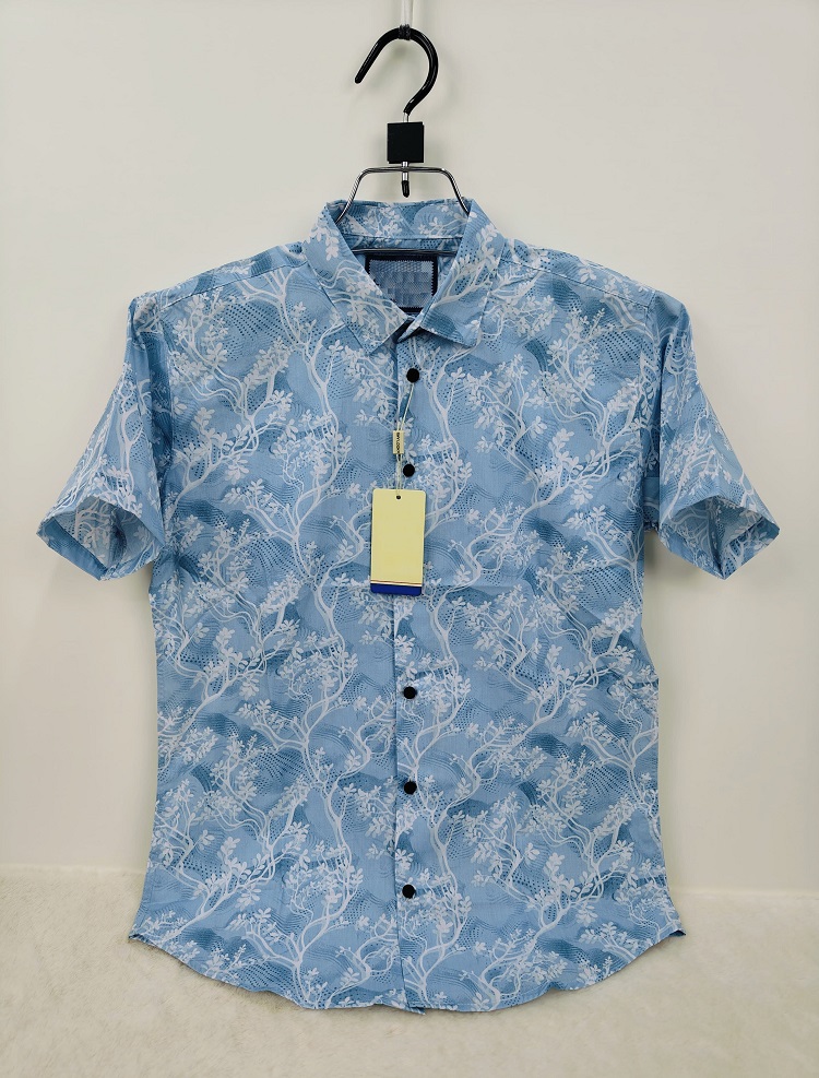 Pure Cotton Half Sleeve Print Shirt for Men's
