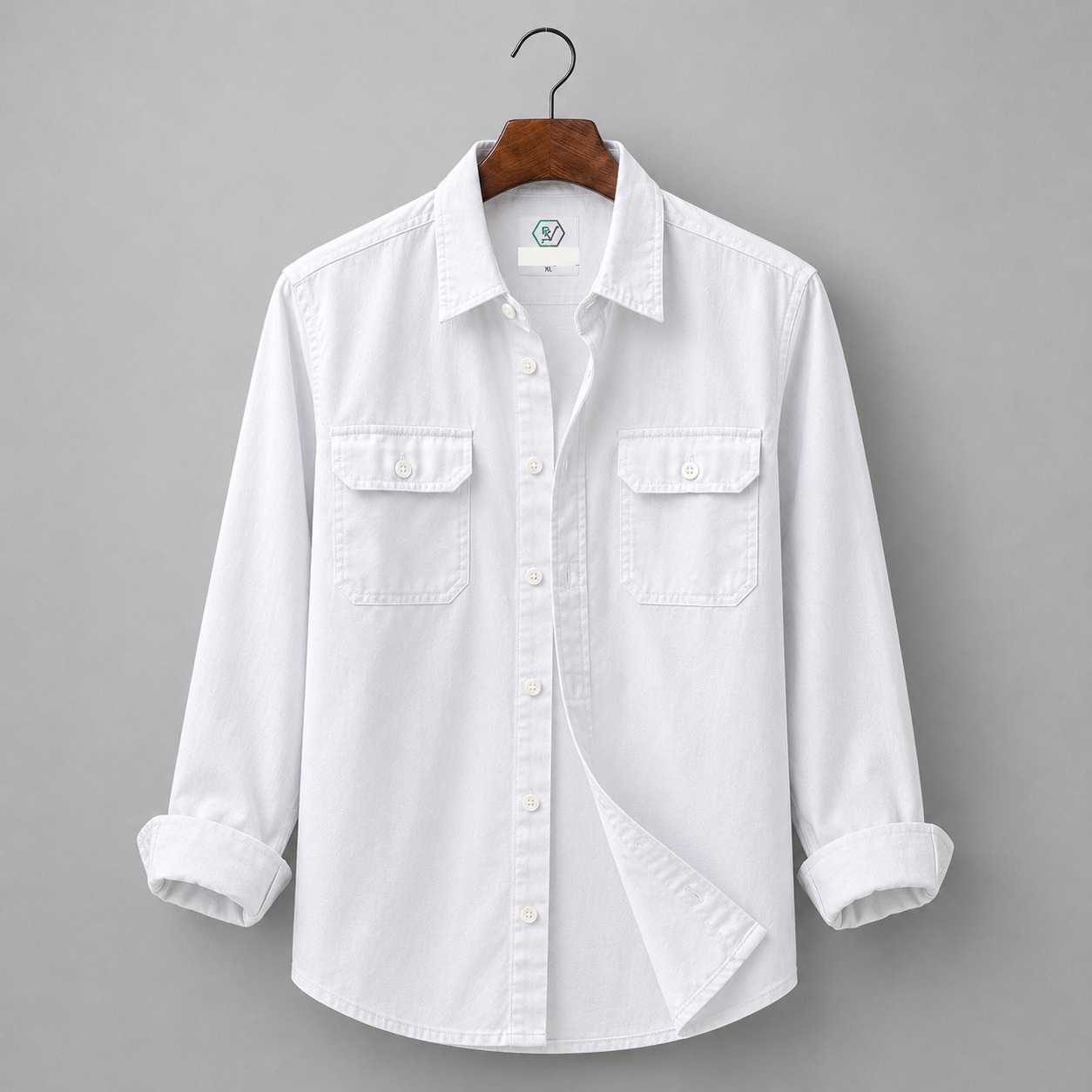 Premium Double Pocket Oxford Cotton Shirt ছবি 2