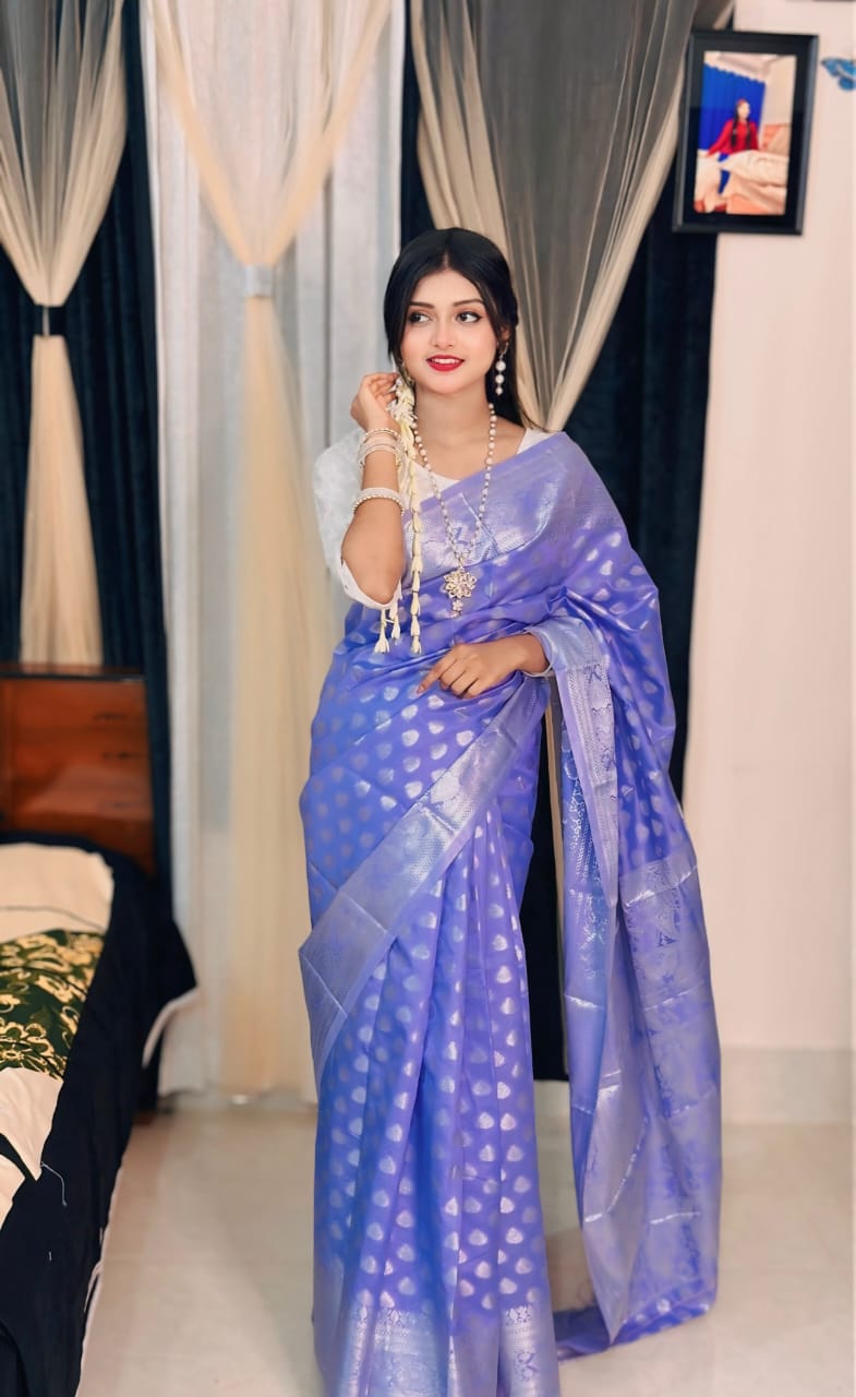 Soft silk katan sharee