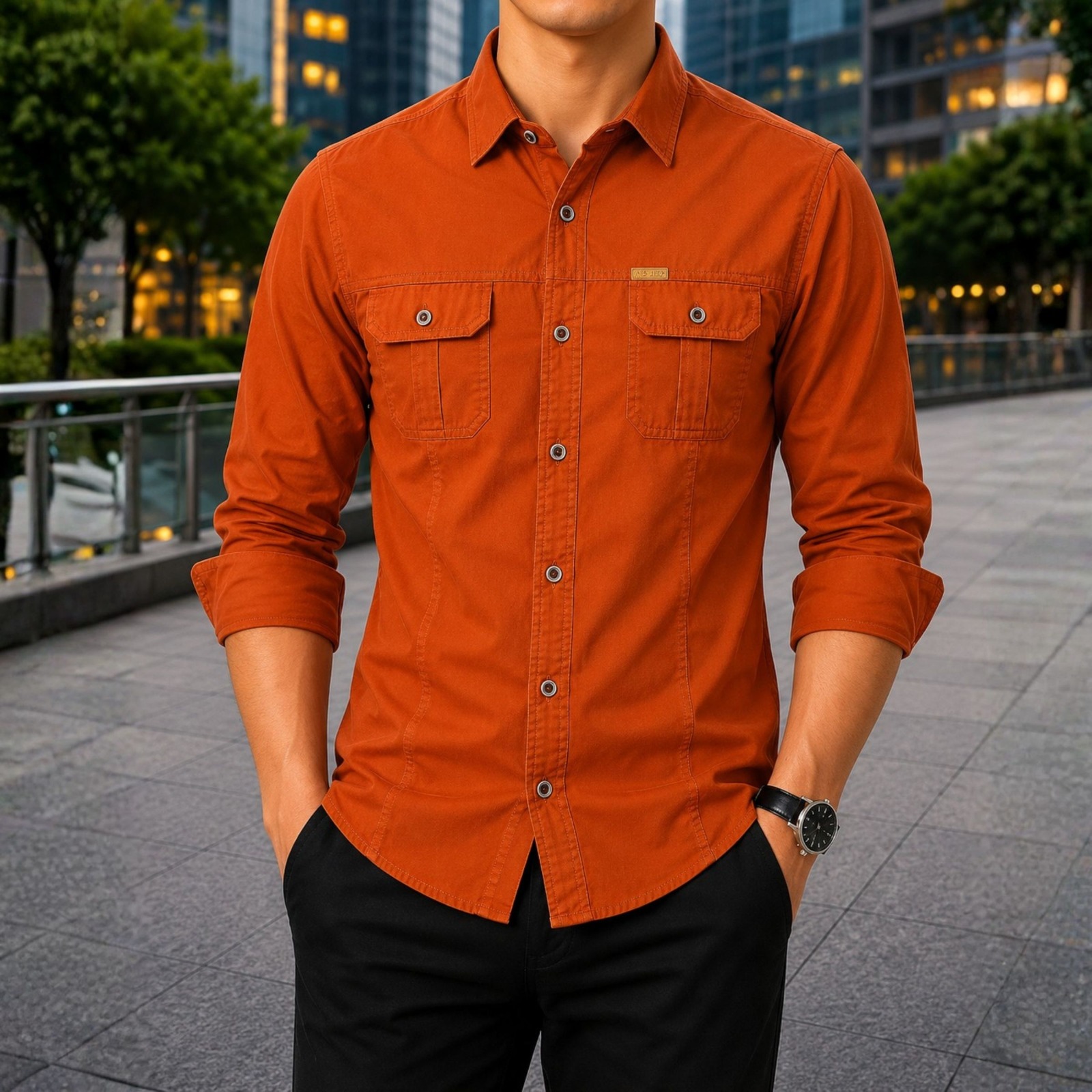 Stylish Full Sleeve Panel Shirt ছবি 8