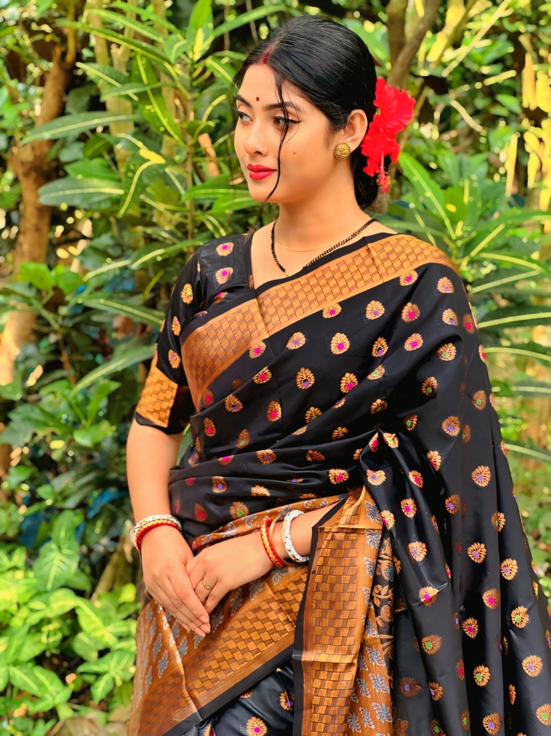 Soft silk katan sharee ছবি 4
