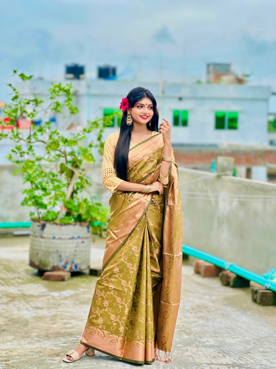 Soft silk katan sharee ছবি 4