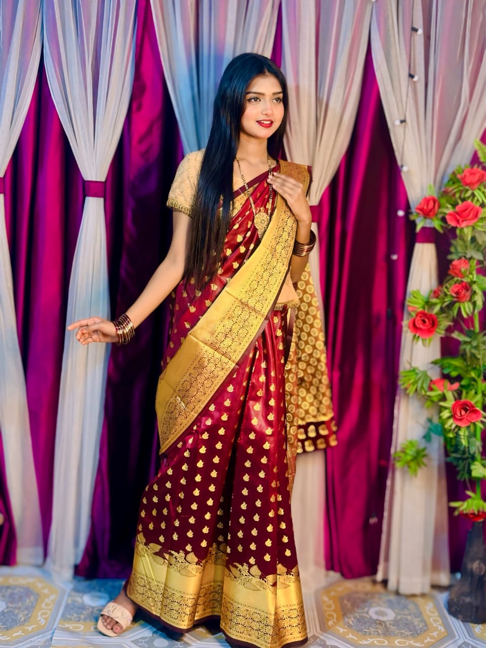 Soft silk katan sharee ছবি 6