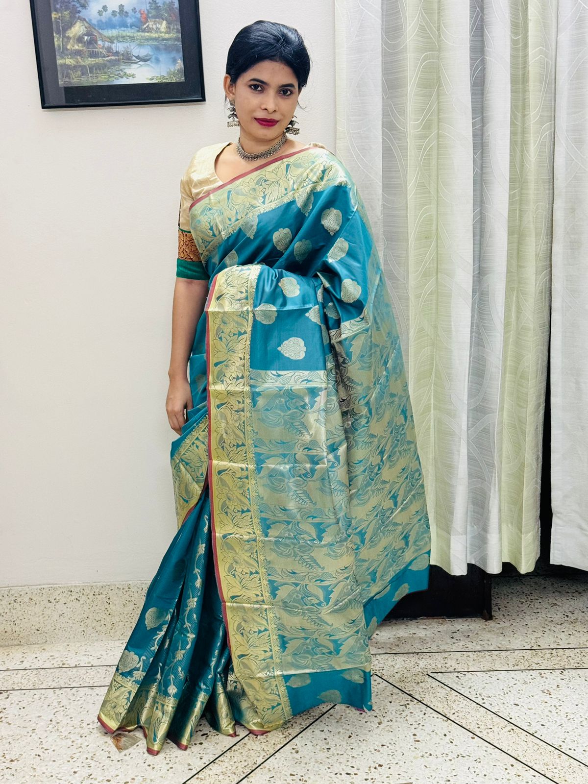 সিল্ক কাতান শাড়ি