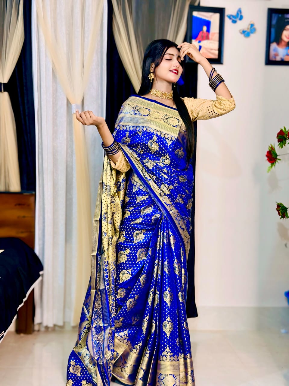 Soft silk katan sharee