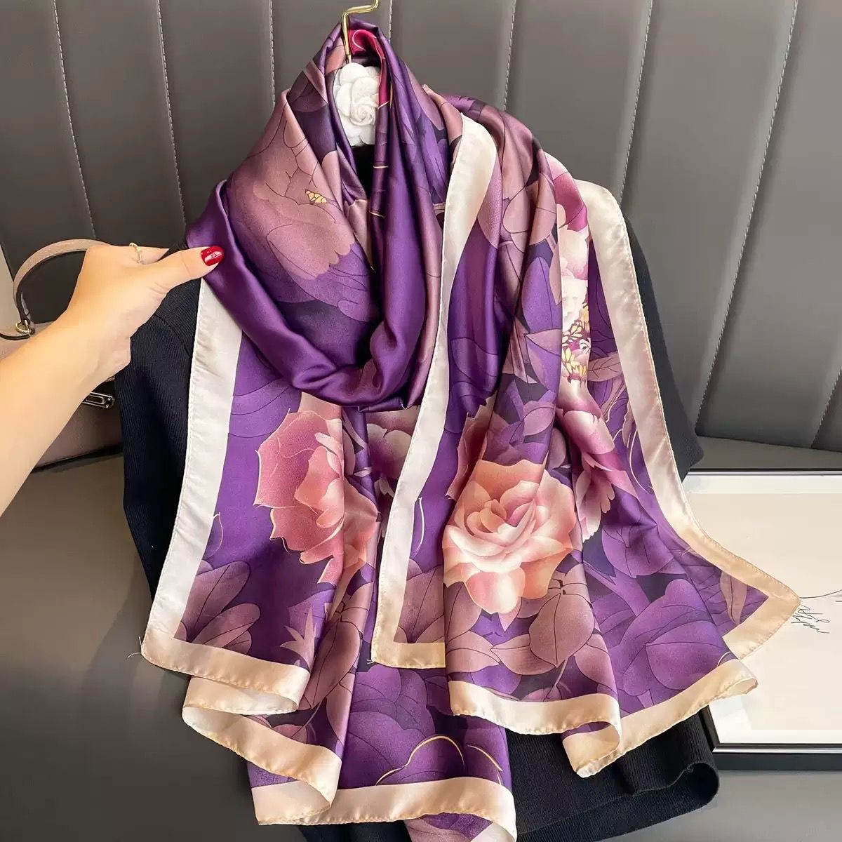 premium Luxury Satin Silk Scarf